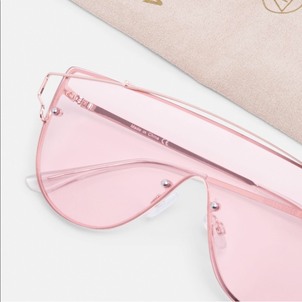 Trendy Rose Gold Sunglasses - Picture 2 of 4